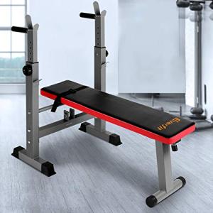 Adjustable Weight Bench with Squat Rack for Home Gym