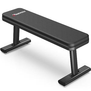 PASYOU Flat Weight Bench for Strength Training