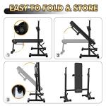 CANPA Olympic Weight Bench with Squat Rack