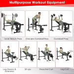 Adjustable Weight Bench & Barbell Rack Set