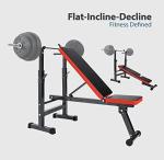 FitnessLab Adjustable Weight Bench for Home Workouts