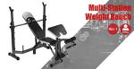 Adjustable Weight Bench with Squat Rack for Home