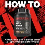 Musashi 100% Chocolate Whey Protein Powder 2kg