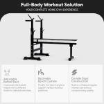 Adjustable Weight Bench with Squat Rack and Leg Developer