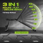 ANCIHER Foldable Weight Bench for Home Gym