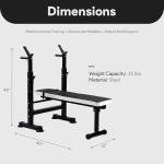 Adjustable Weight Bench with Squat Rack and Leg Developer