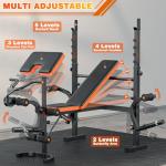 XDDIAS 6-in-1 Olympic Weight Bench with Attachments