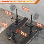 XDDIAS 6-in-1 Olympic Weight Bench with Attachments