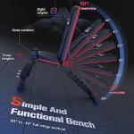 FLYBIRD Foldable Weight Bench with Resistance Bands