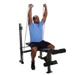 Stamina Adjustable Weight Bench and Barbell Rack Combo