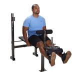 Stamina Adjustable Weight Bench and Barbell Rack Combo