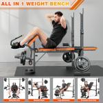 XDDIAS 6-in-1 Olympic Weight Bench with Attachments