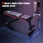 FLYBIRD Foldable Weight Bench with Resistance Bands