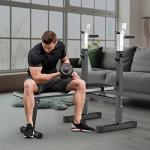 Adjustable Weight Bench with Squat Rack & Dip Station