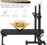 CANPA Olympic Weight Bench with Squat Rack