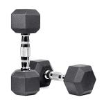 METEOR Hex Dumbbell Set - Rubber Coated Weights