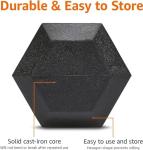 4kg Rubber Hex Dumbbell Set with Non-Slip Handles