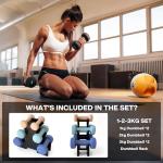 Meteor Neoprene Anti-Slip Dumbbell Set 1kg-3kg