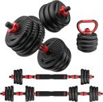 Adjustable Dumbbells Set with 4-in-1 Options