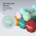 PROIRON 2KG Hex Neoprene Dumbbells - Pair