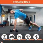 2kg Rubber Hex Dumbbell Set with Non-Slip Grip