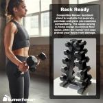 METEOR Hex Dumbbell Set - Rubber Coated Weights