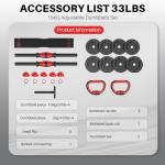 Adjustable Dumbbells Set with 4-in-1 Options