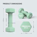 PROIRON 2KG Hex Neoprene Dumbbells - Pair
