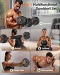 Adjustable Dumbbell Set - 5 in 1 (70 lbs)