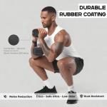 AURVIGO Coated Dumbbell Set, Chrome Handle, 20KG