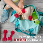 IWORKOUT 3KG Neoprene Hex Dumbbells Set