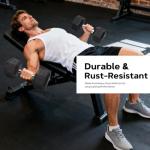 AURVIGO Coated Dumbbell Set, Chrome Handle, 20KG