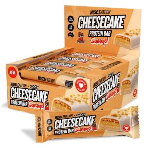 Muscle Nation Caramel Cheesecake Protein Bars 12 Pack