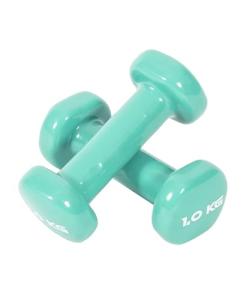 1 kg Vinyl Dipped Dumbbells - Green Set