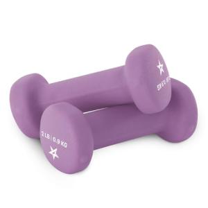 Yes4All 2lbs Neoprene Hex Dumbbell Set - Purple