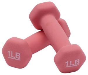 Pink Neoprene Coated Dumbbell Hand Weight Set