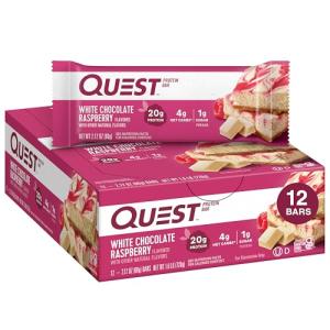 Quest Nutrition White Chocolate Raspberry Protein Bars 12 Pack