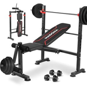 Adjustable Weight Bench Set with Leg Extensions