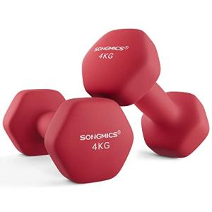 SONGMICS 4kg Neoprene Hex Dumbbell Set of 2
