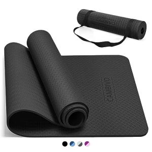 CAMBIVO TPE Yoga Mat with Carrying Strap