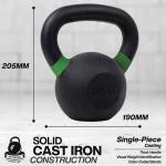 Meteor 4-24kg Color-Coded Cast Iron Kettlebells