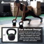 Meteor 4-24kg Color-Coded Cast Iron Kettlebells