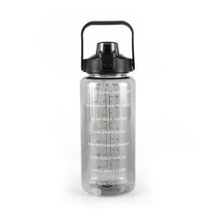 2L Motivational Water Bottle with Straw and Time Markings
