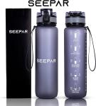 BPA Free 1L Motivational Water Bottle for Gym