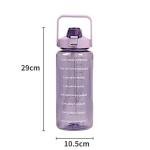 2L Motivational Water Bottle with Straw - BPA Free