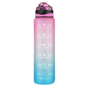 Motivational 1L Water Bottle with Time Markings