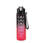 1L Motivational Water Bottle with Time Markings