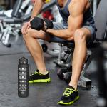 1L Motivational Gym Water Bottle with Straw