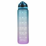 Motivational 1L Water Bottle with Time Markings