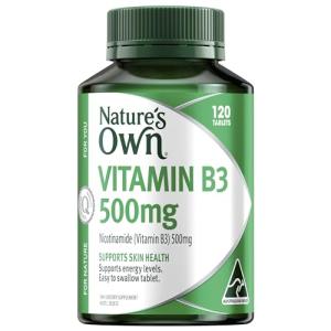 Nature's Own Vitamin B3 500mg Tablets for Energy